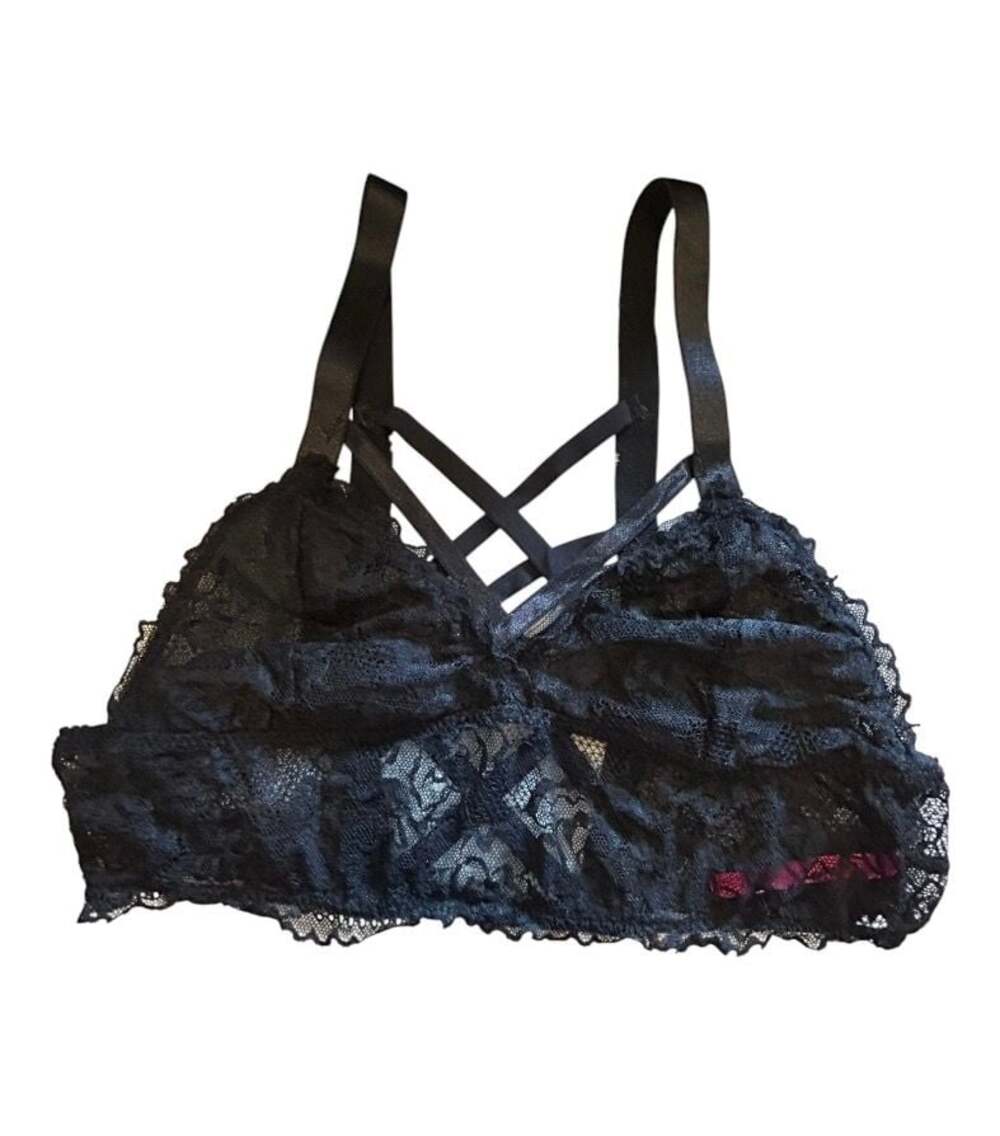 Seven 'til Midnight Black Lace Strappy Bralette